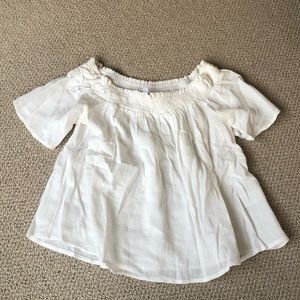 Off the shoulder cotton T shirt